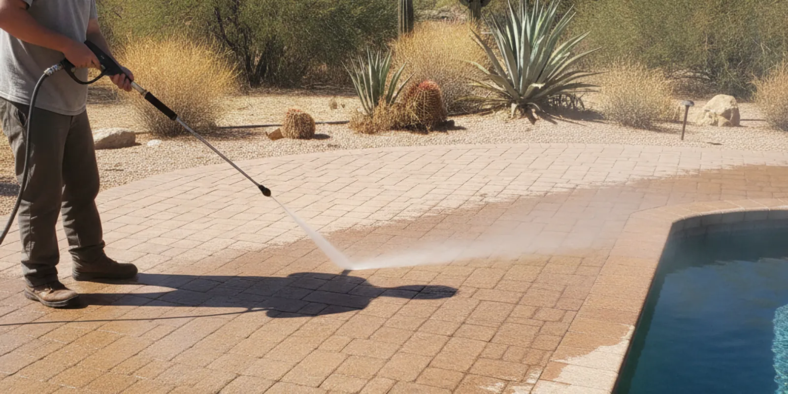Patio & Pool Deck Cleaning in El Paso, TX