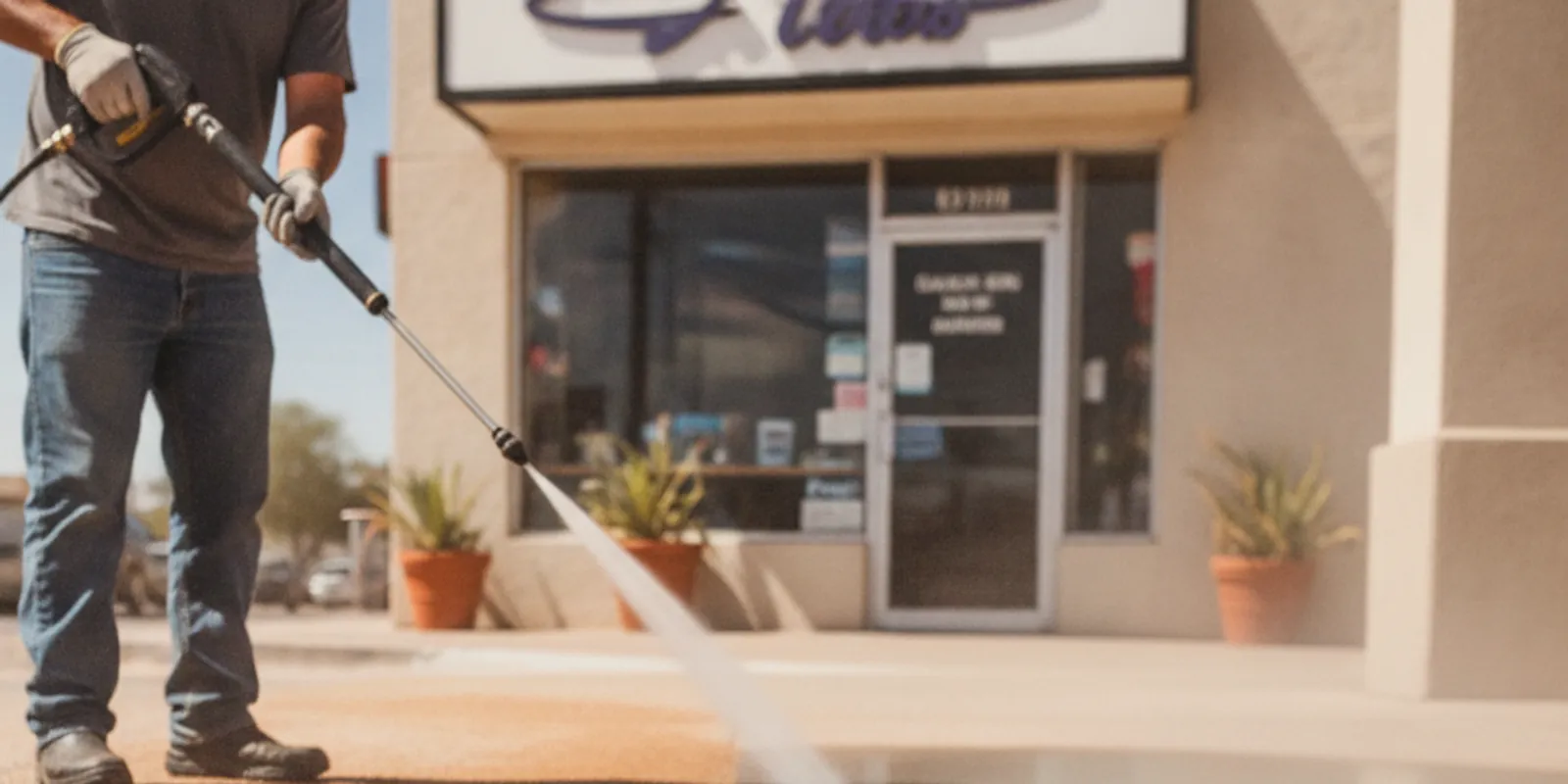 Sidewalk & Storefront Washing in El Paso, TX